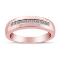 atjewels 18K Rose Gold Over 925 Sterling Princess Cut White Cubic Zirconia Wedding Band Ring MOTHER'S DAY SPECIAL OFFER - atjewels.in