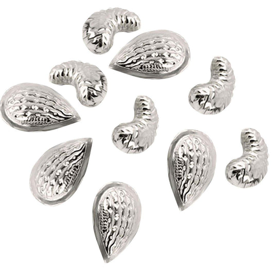 atjewels .925 Sterling Silver Cashew & Almond Dry-fruits Special Day For Ganesh Chaturthi (5 Cashew & 5 Almond)MOTHER'S DAY SPECIAL OFFER - atjewels.in