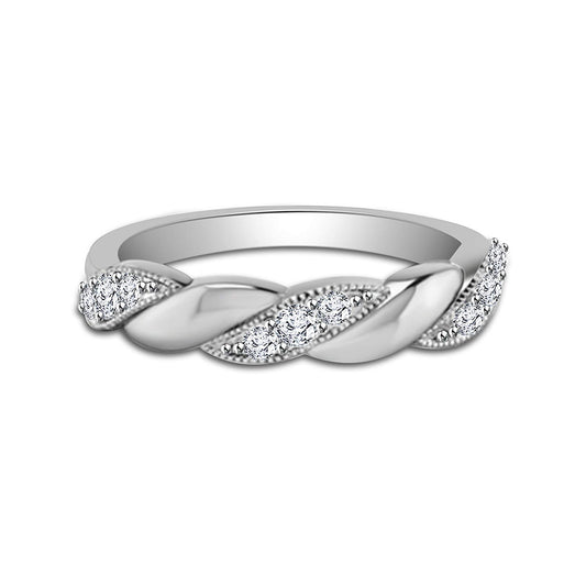 atjewels Round White Zirconia 925 Silver Sterling Engagement Ring MOTHER'S DAY SPECIAL OFFER - atjewels.in