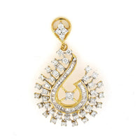 atjewels 14K Yellow Gold Plated On 925 Silver Pendant and Earrings Set MOTHER'S DAY SPECIAL OFFER - atjewels.in