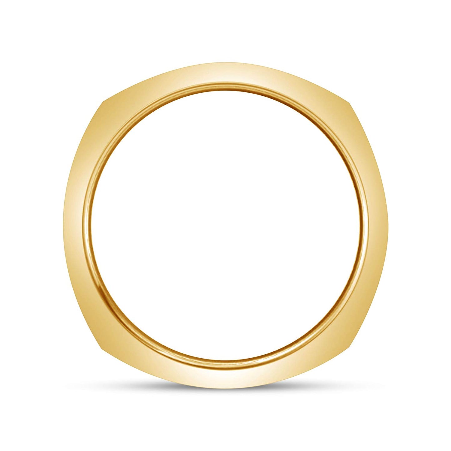 atjewels 18K Yellow Gold Over 925 Sterling Silver Plain Anniversary Band Ring For Men's MOTHER'S DAY SPECIAL OFFER - atjewels.in