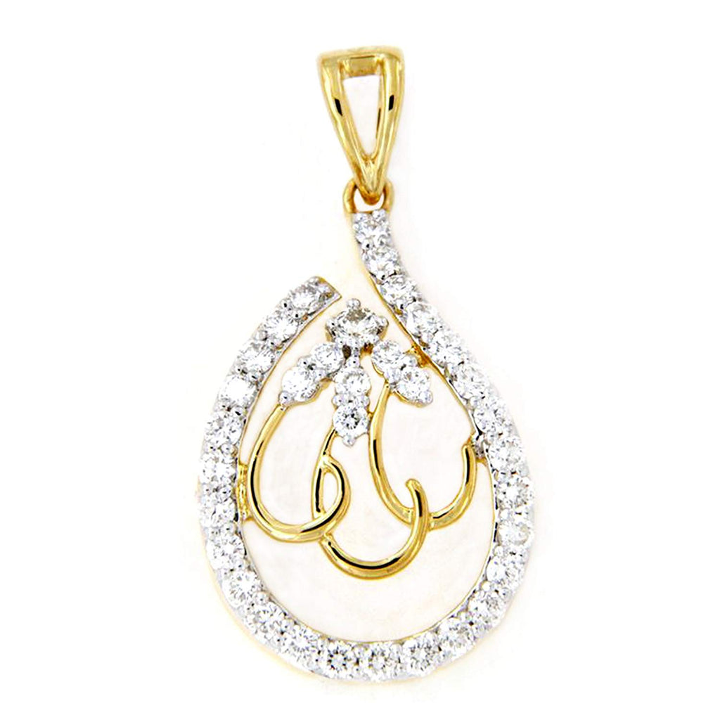 atjewels 14K Yellow Gold Plated On 925 Silver Pendant and Earrings Set MOTHER'S DAY SPECIAL OFFER - atjewels.in