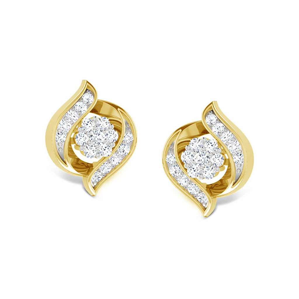 atjewels 0.5 TCW 14K Yellow Gold Over .925 Silver White CZ Stud Earrings For MOTHER'S DAY SPECIAL OFFER - atjewels.in