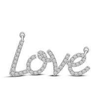 Valentine Gift by atjewels 14K White Gold Over 925 Sterling Silver White CZ Gorgeous LOVE Pendant - atjewels.in