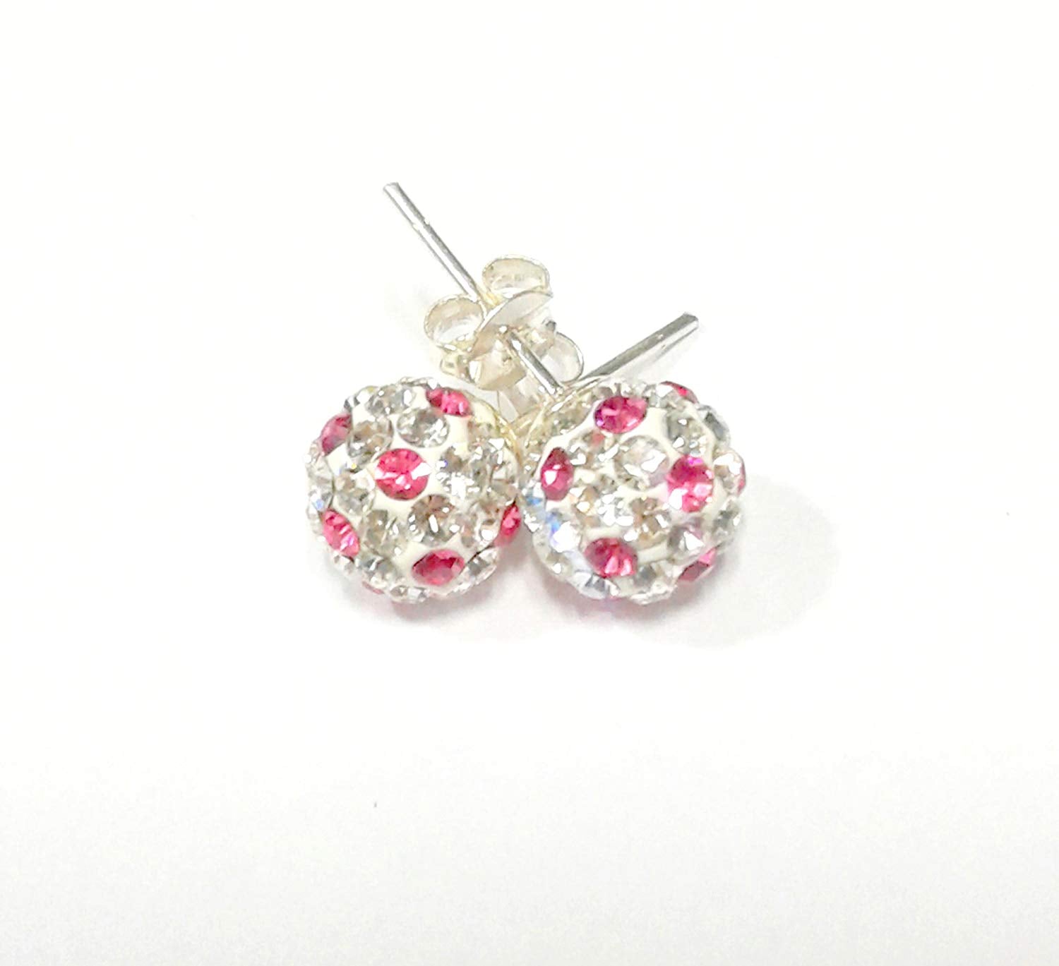 Frosted Sterling Silver Ball Stud Earrings 8mm | Jewellerybox.co.uk