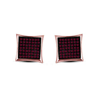 Gorgeous Two Tone Gold Plated 925 Sterling Silver Pink Sapphire Kite Shape Stud Earrings From atjewels MOTHER'S DAY SPECIAL OFFER - atjewels.in