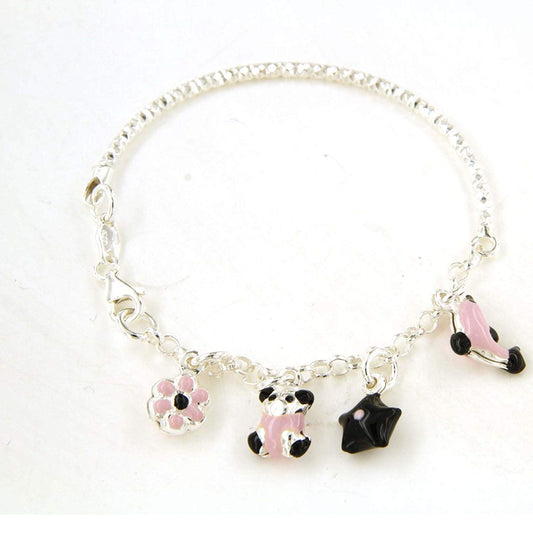 atjewels .925 Sterling Silver Charm 2 Pair Bracelet & Anklets For Kids For MOTHER'S DAY SPECIAL OFFER - atjewels.in