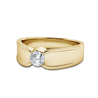 atjewels 18K Yellow Gold Over .925 Silver With White CZ Diamond Solitaire Ring For Women MOTHER'S DAY SPECIAL OFFER - atjewels.in