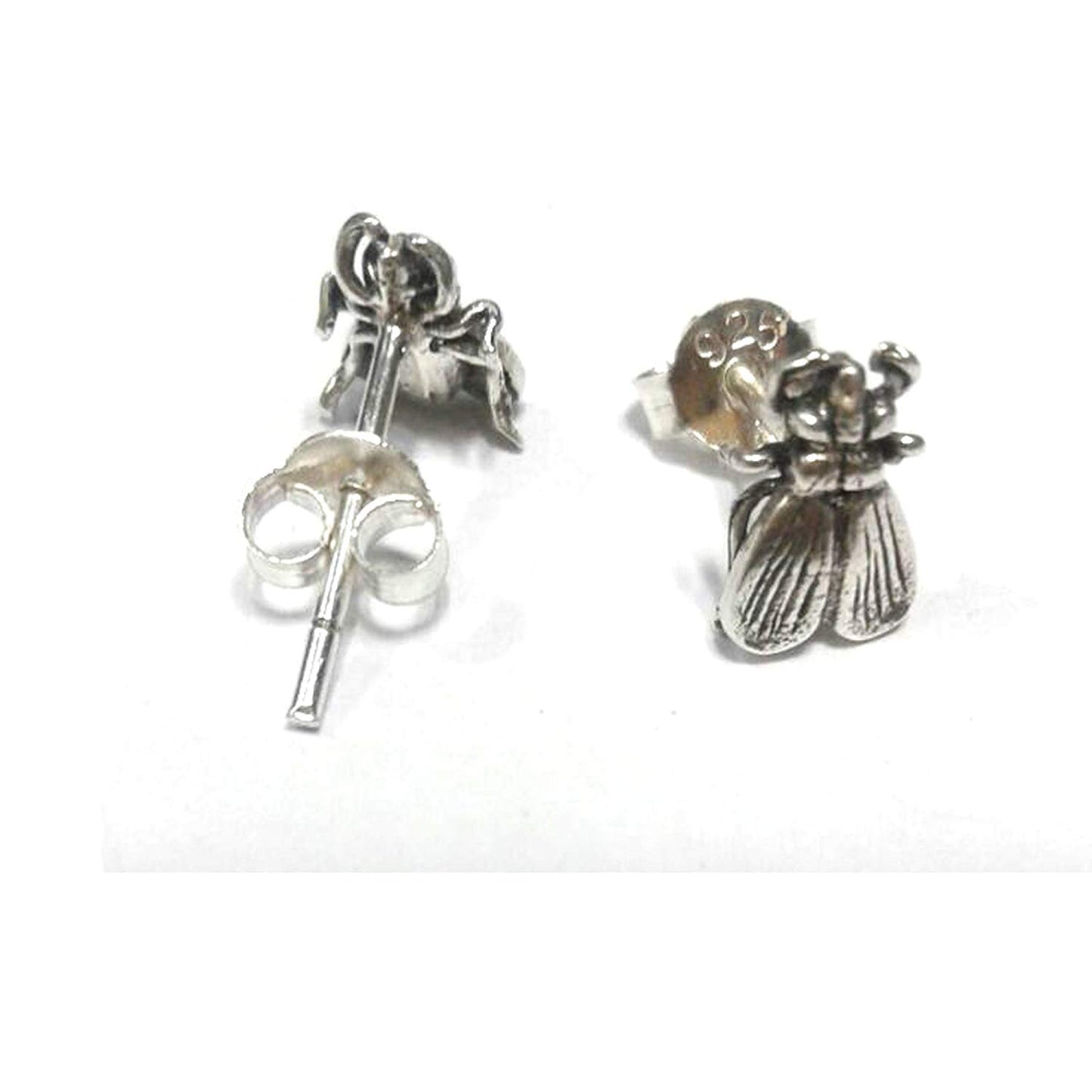 atjewels Oxidised .925 Sterling Silver Bee Stud Earrings For Girl's and Women's For MOTHER'S DAY SPECIAL OFFER - atjewels.in