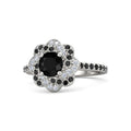 atjewels Solid 925 Sterling Silver Round Cut White & Black CZ Disney Princess Engagement Ring MOTHER'S DAY SPECIAL OFFER - atjewels.in