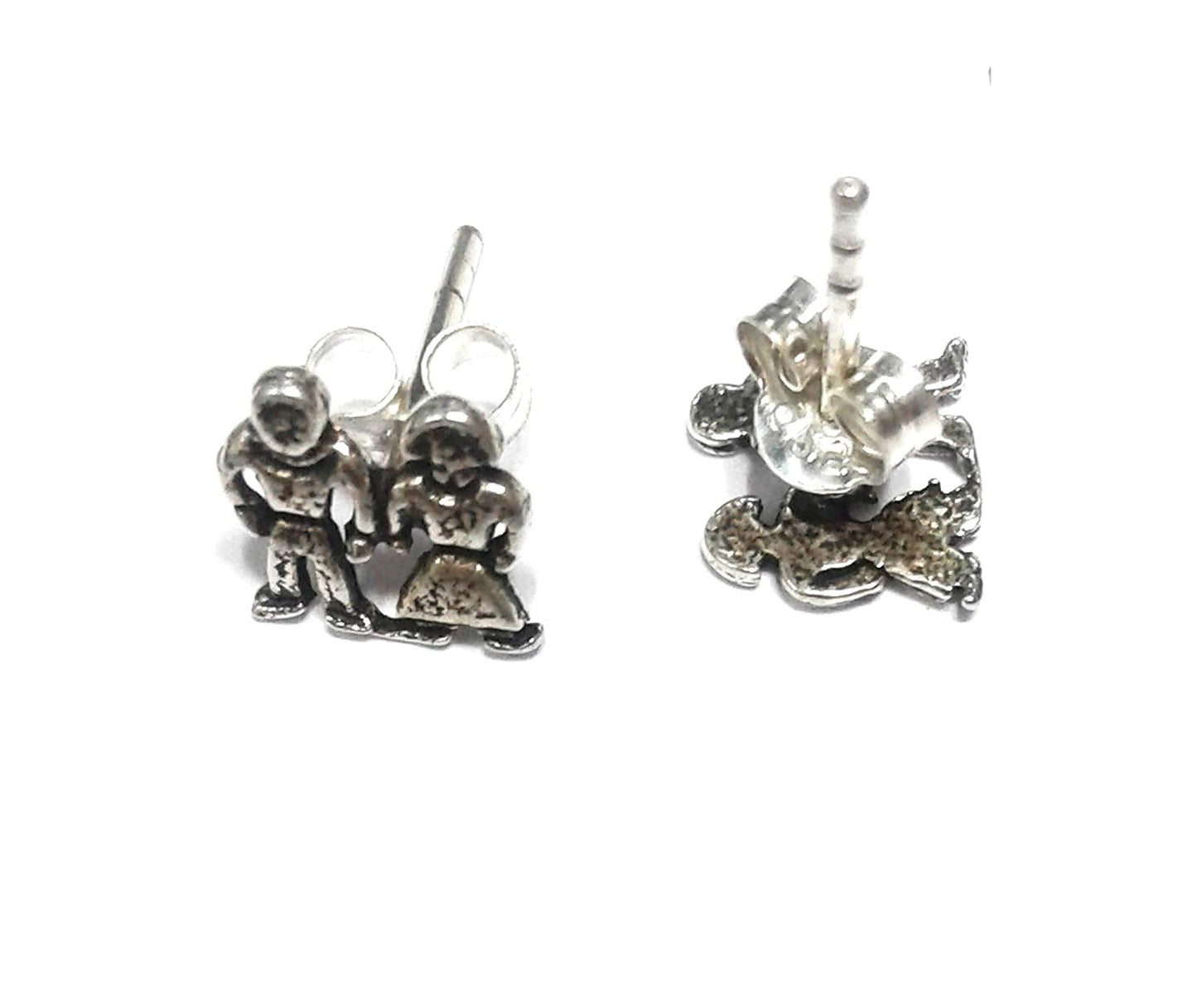 atjewels Oxidised .925 Sterling Silver Stud Earrings For Girl's and Women's For MOTHER'S DAY SPECIAL OFFER - atjewels.in