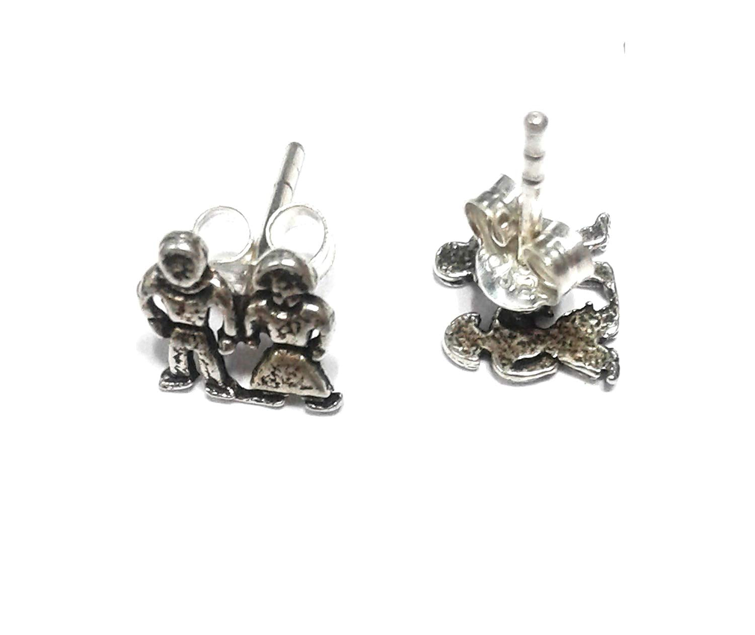 atjewels Oxidised .925 Sterling Silver Stud Earrings For Girl's and Women's For MOTHER'S DAY SPECIAL OFFER - atjewels.in