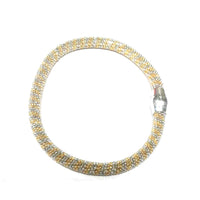 atjewels Two-tone .925 Sterling Silver Diamond Cut Soft Mesh Bracelet For Girl's and Women's For MOTHER'S DAY SPECIAL OFFER - atjewels.in