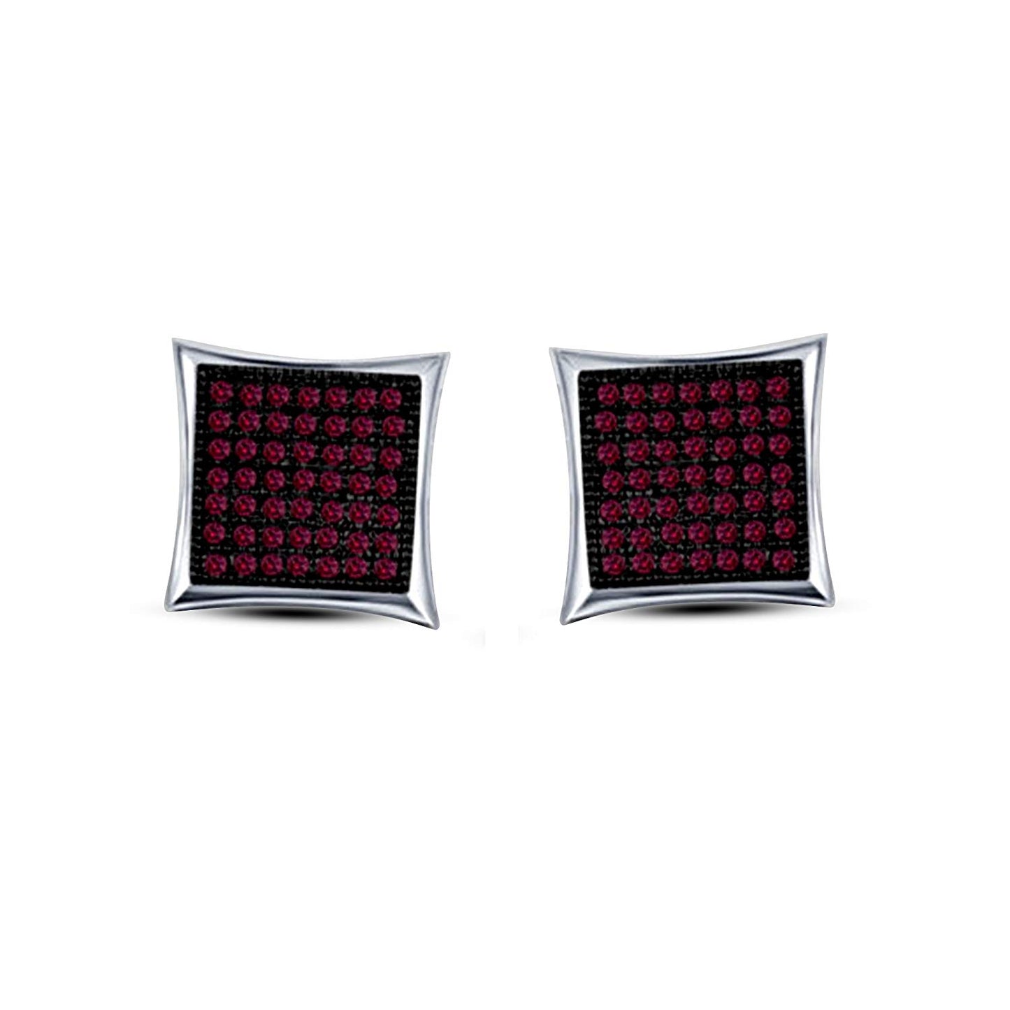 atjewels Two Tone Gold Plated 925 Sterling Silver Round Cut Pink Sapphire Kite Shape Stud Earrings MOTHER'S DAY SPECIAL OFFER - atjewels.in