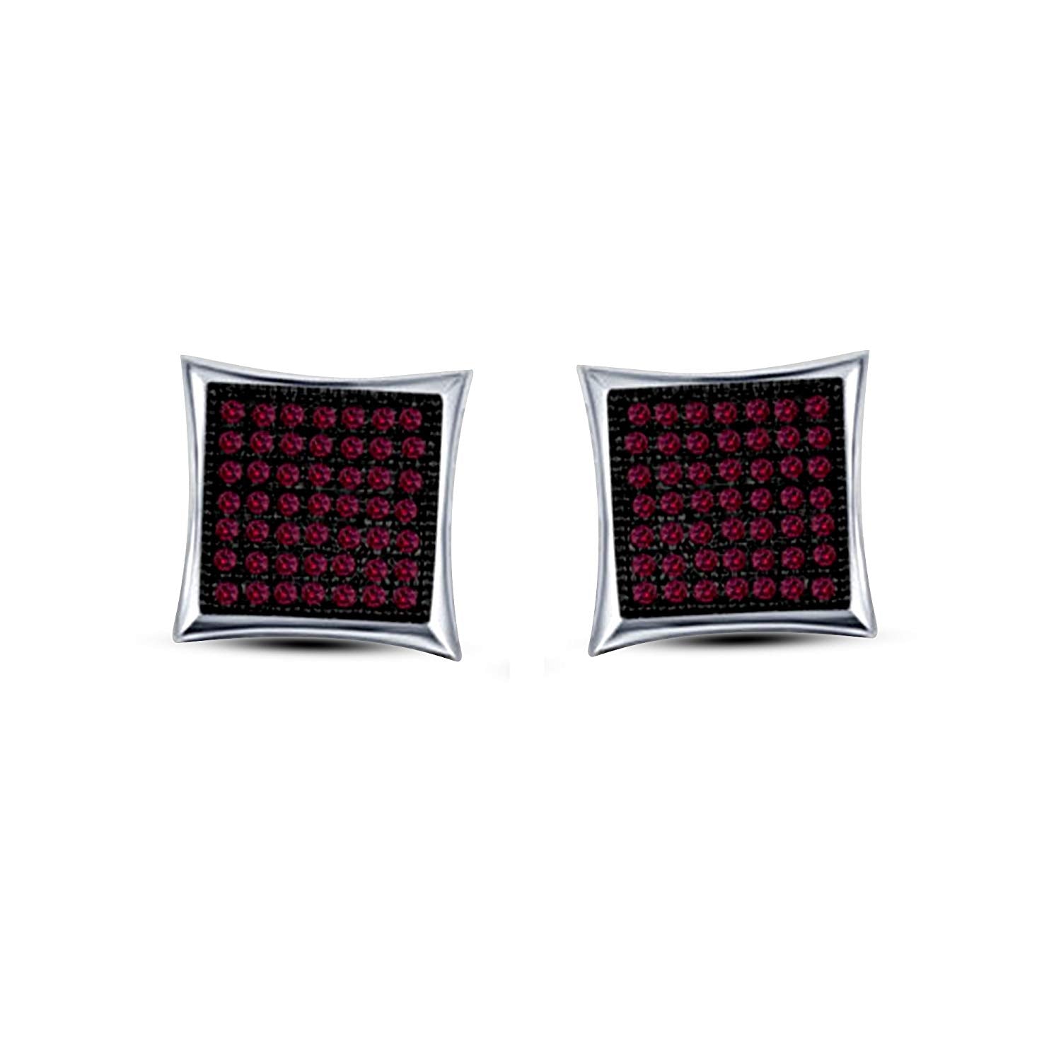 atjewels Two Tone Gold Plated 925 Sterling Silver Round Cut Pink Sapphire Kite Shape Stud Earrings MOTHER'S DAY SPECIAL OFFER - atjewels.in