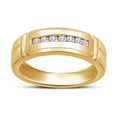 atjewels Round White Zirconia 14K Yellow Gold Plated On 925 Sterling Silver Wedding Band Ring MOTHER'S DAY SPECIAL OFFER - atjewels.in
