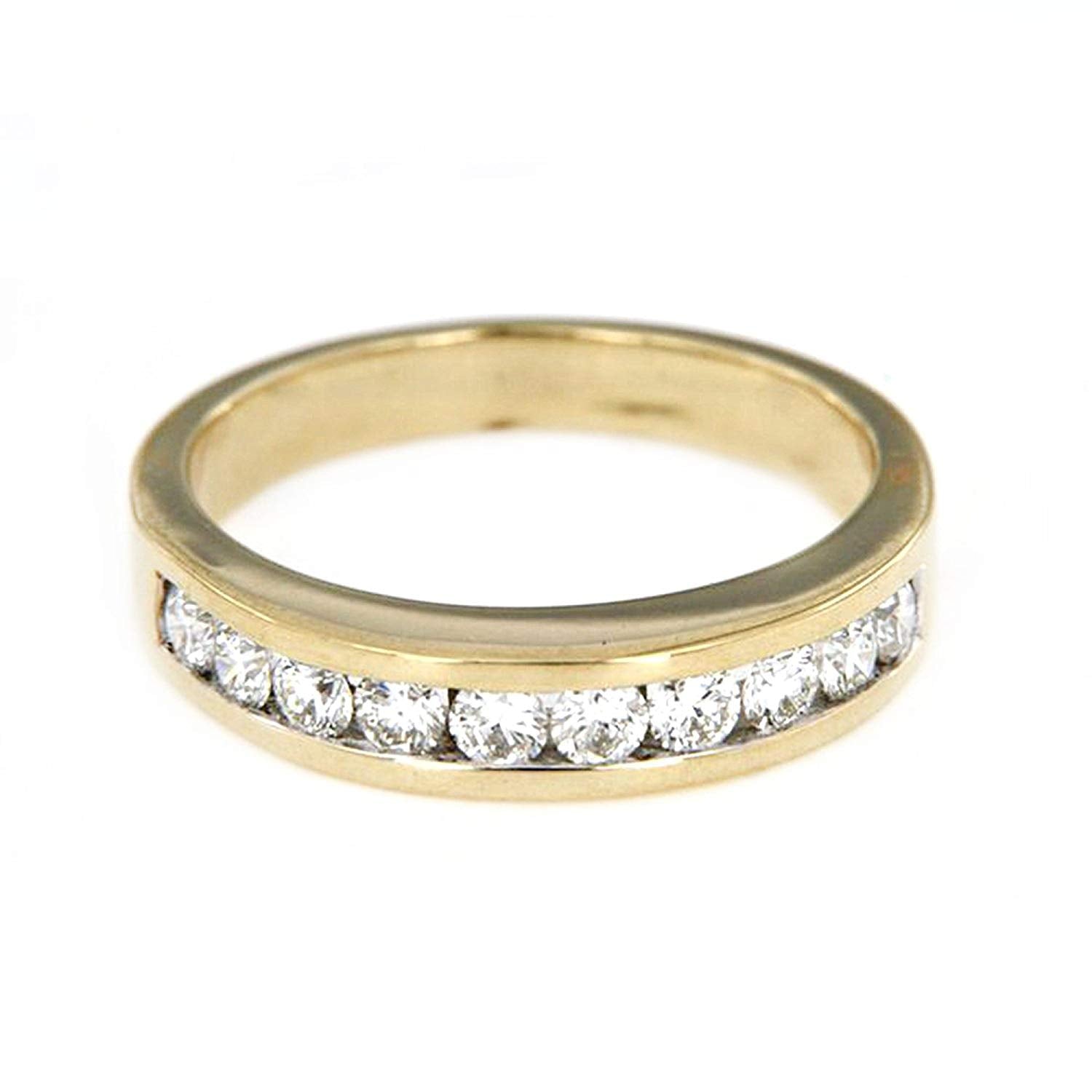 atjewels Ladies Anniversary Band Ring in 18K Yellow Gold Over .925 Sterling Silver MOTHER'S DAY SPECIAL OFFER - atjewels.in