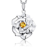 atjewels 925 Sterling Silver Round Cu Multi-Color Rose Flower Pendant For Women's & Girl's MOTHER'S DAY SPECIAL OFFER - atjewels.in