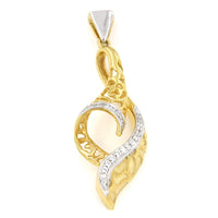 atjewels 18K White Gold Over 925 Sterling Round White CZ Fashion Heart Pendant MOTHER'S DAY SPECIAL OFFER - atjewels.in