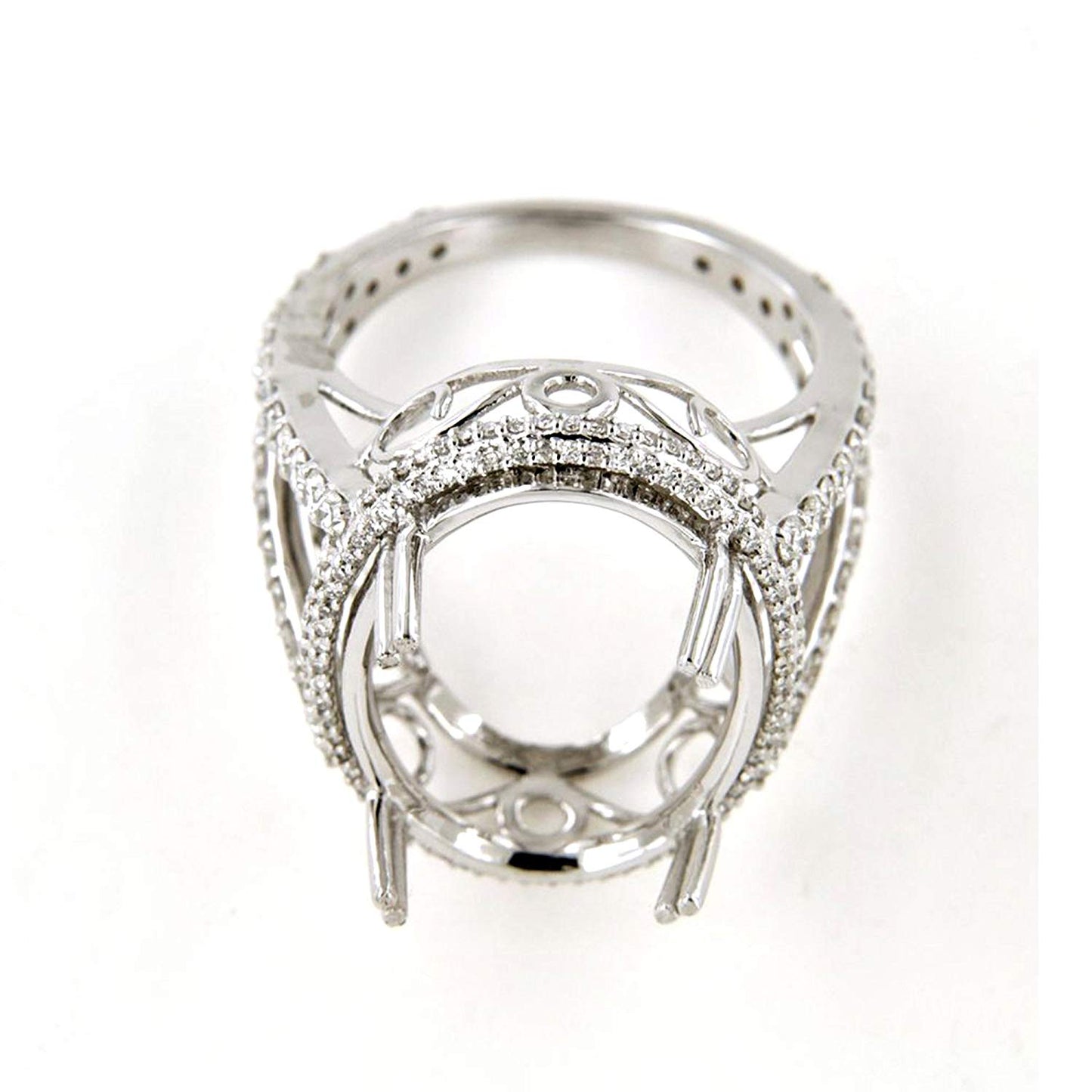 atjewels 18K White Gold Over .925 Sterling Silver Without Diamond Ring MOTHER'S DAY SPECIAL OFFER - atjewels.in