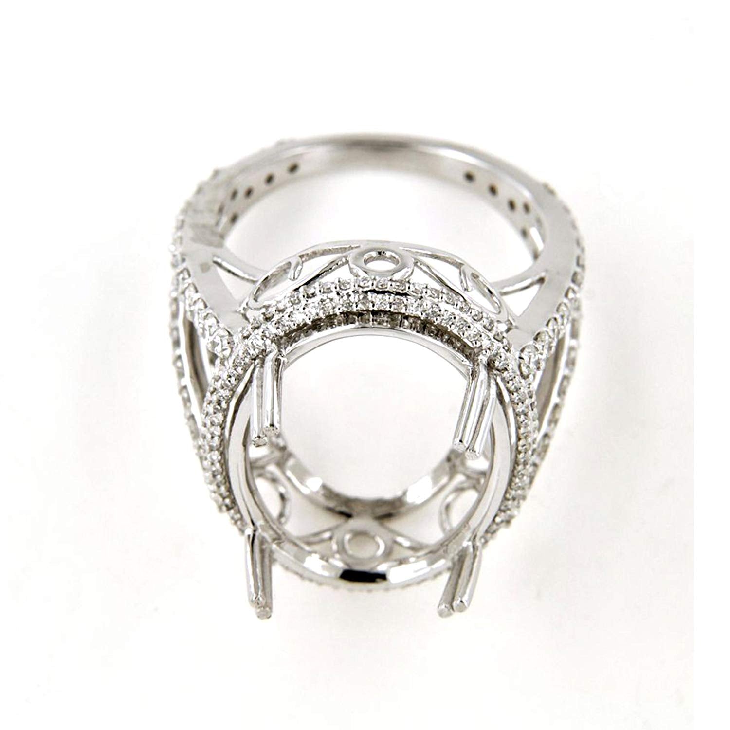 atjewels 18K White Gold Over .925 Sterling Silver Without Diamond Ring MOTHER'S DAY SPECIAL OFFER - atjewels.in