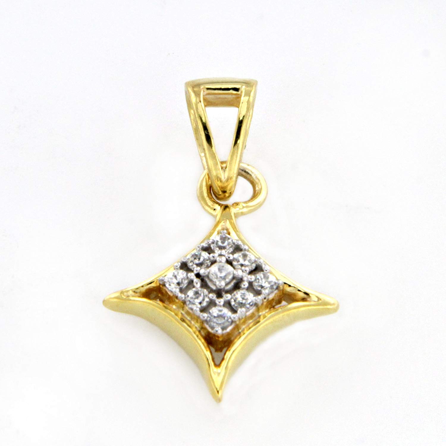 atjewels 14K Yellow Gold On 925 Silver Anniversary Pendant and Earrings Set MOTHER'S DAY SPECIAL OFFER - atjewels.in