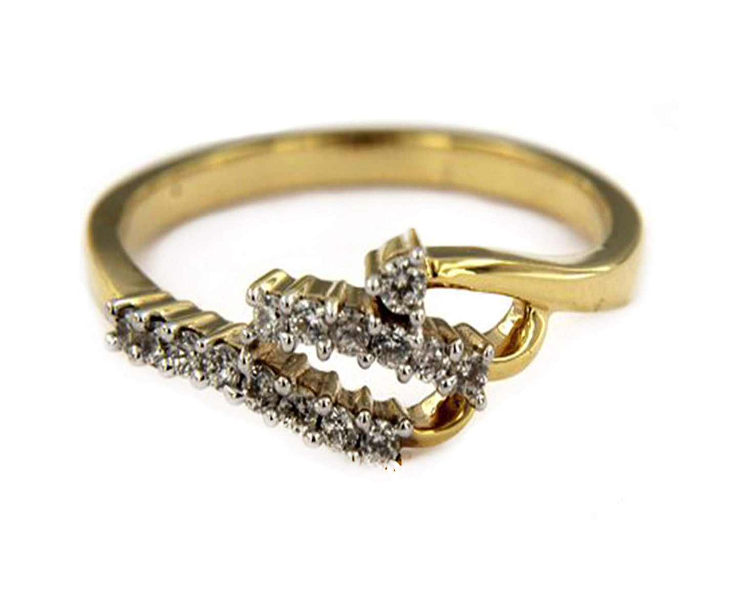 atjewels 14K Yellow Gold Over 925 Sterling Silver 0.32 TCW with Round White CZ Engagement Ring MOTHER'S DAY SPECIAL OFFER - atjewels.in