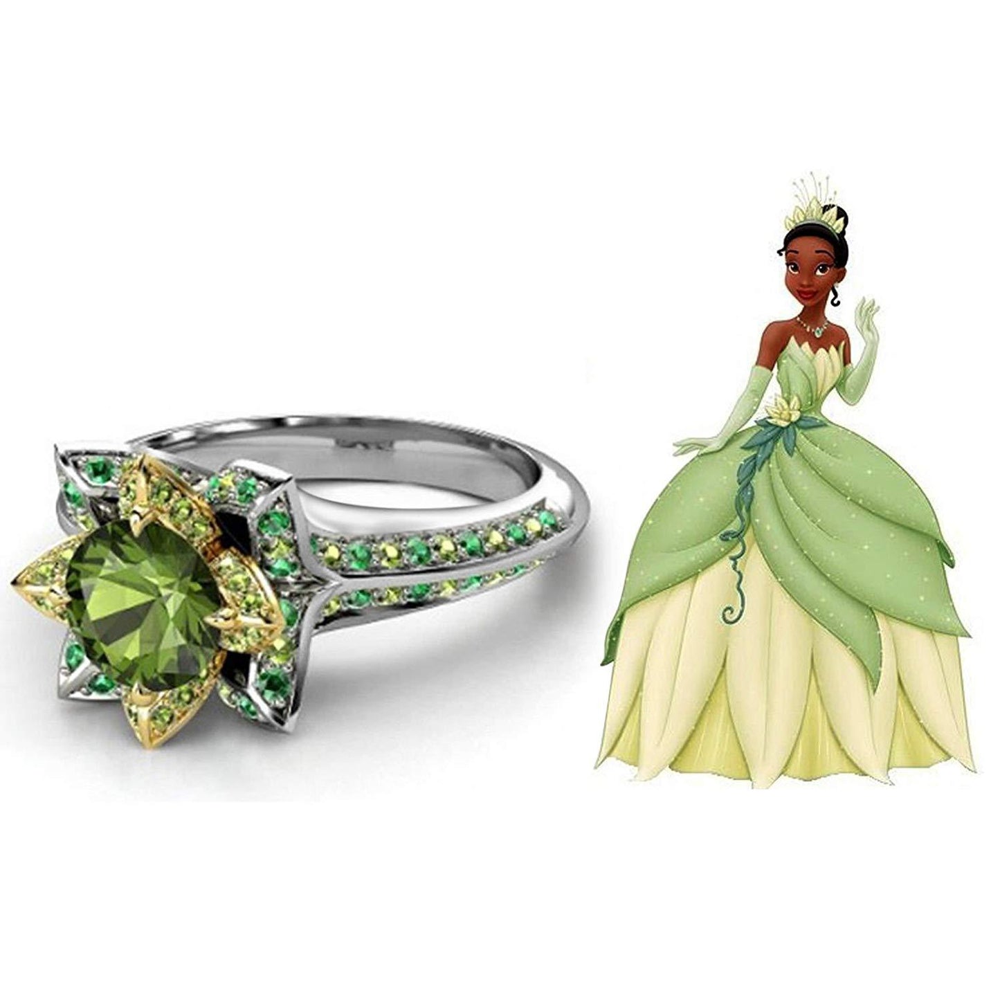 925 Sterling Silver Multicolor Zirconia  Princess Engagement Ring For Women's - atjewels.in