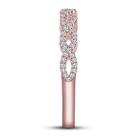 atjewels 0.51CT 14K Rose Gold Over .925 Sterling Silver White Zircon Infinity Band Ring 6 MOTHER'S DAY SPECIAL OFFER - atjewels.in