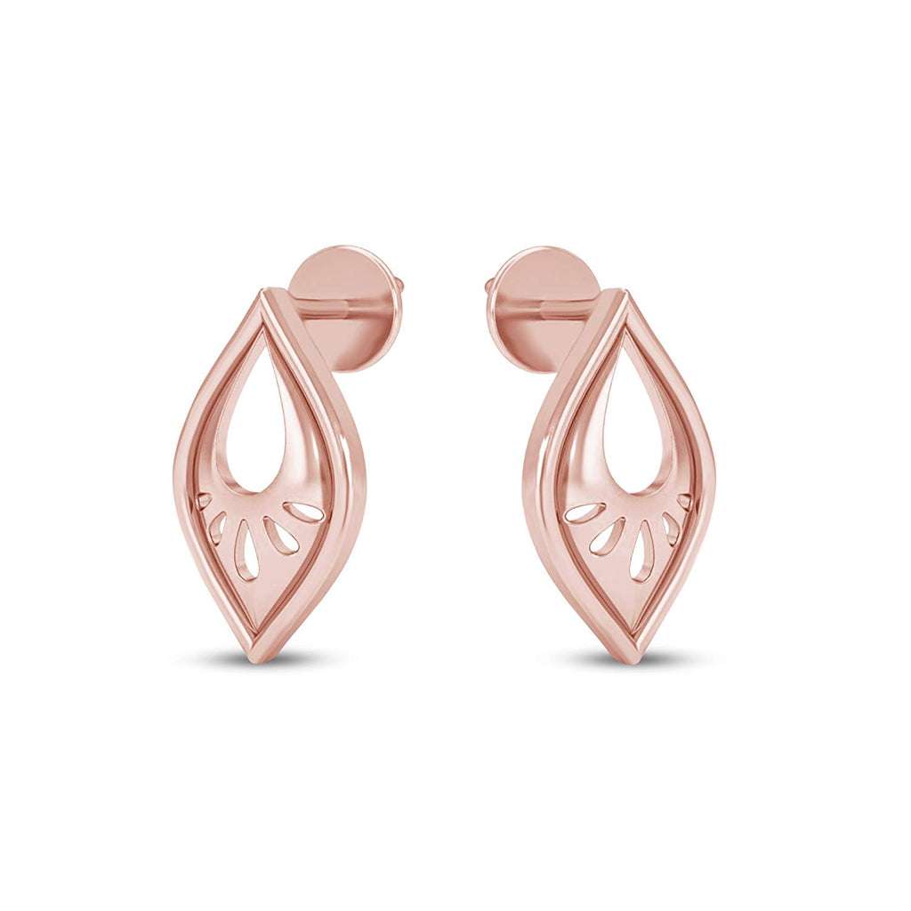 atjewels 18K Rose Gold Over 925 Sterling Silver Marquise Shaped Dangle Earrings MOTHER'S DAY SPECIAL OFFER - atjewels.in