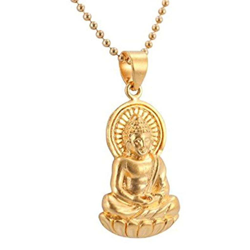 atjewels14K Yellow Gold Over .925 Sterling Silver Buddha Pendant For Uniex MOTHER'S DAY SPECIAL OFFER - atjewels.in