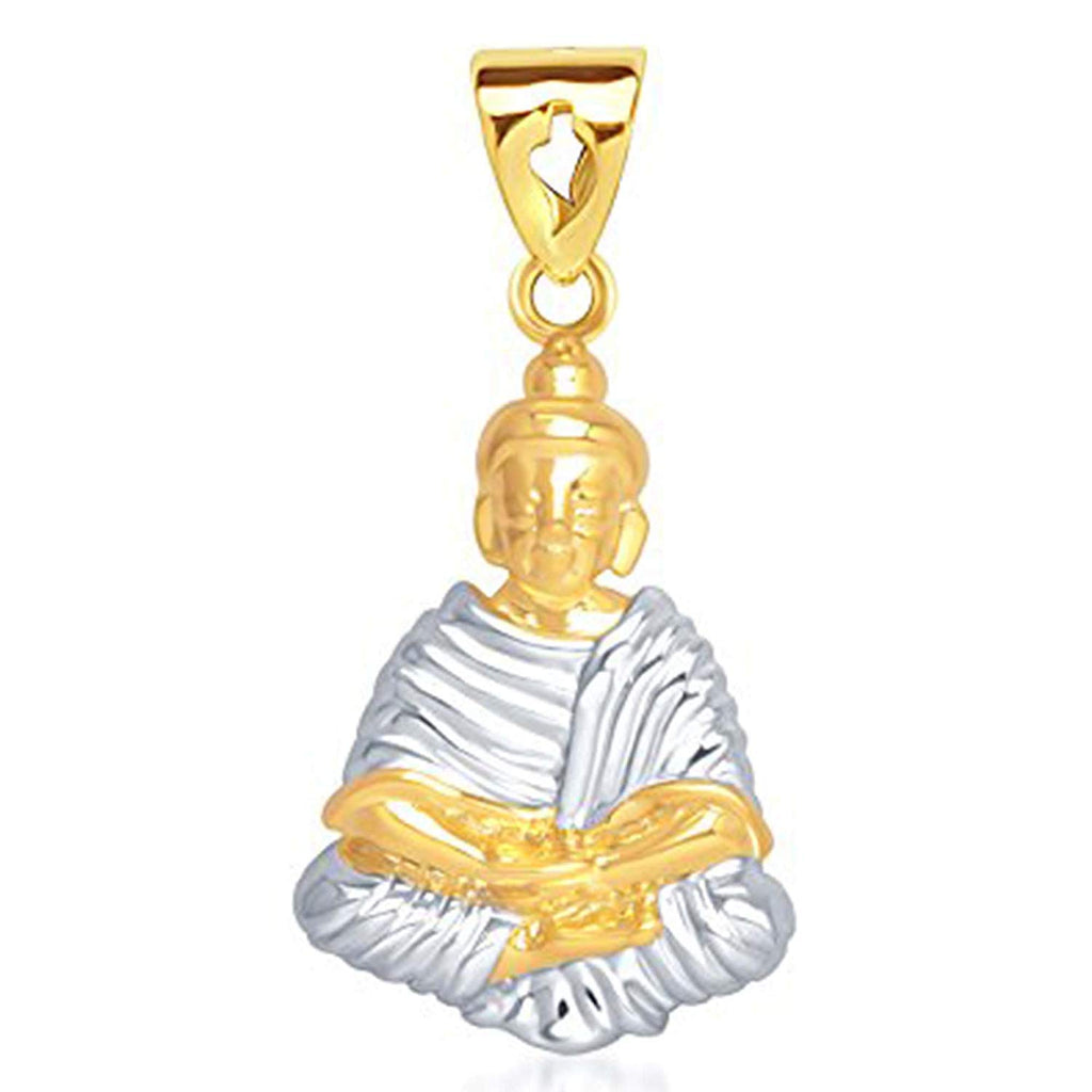 atjewels14K Two Tone Gold Over .925 Sterling Silver Buddha Pendant For Uniex MOTHER'S DAY SPECIAL OFFER - atjewels.in