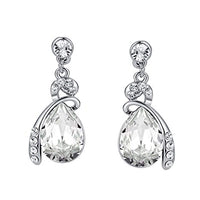 atjewels Pear & Round Cut White CZ .925 Sterling Silver Earrings, Ring & Pendant Cluster Jewelry Set For Women's/Girl's For Ganesh Chaturthi Special - atjewels.in