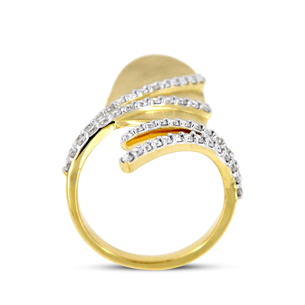 atjewels 14k Yellow Gold Over .925 Silver White Cubic Zirconia Adjustable Nail Ring For Women's MOTHER'S DAY SPECIAL OFFER - atjewels.in