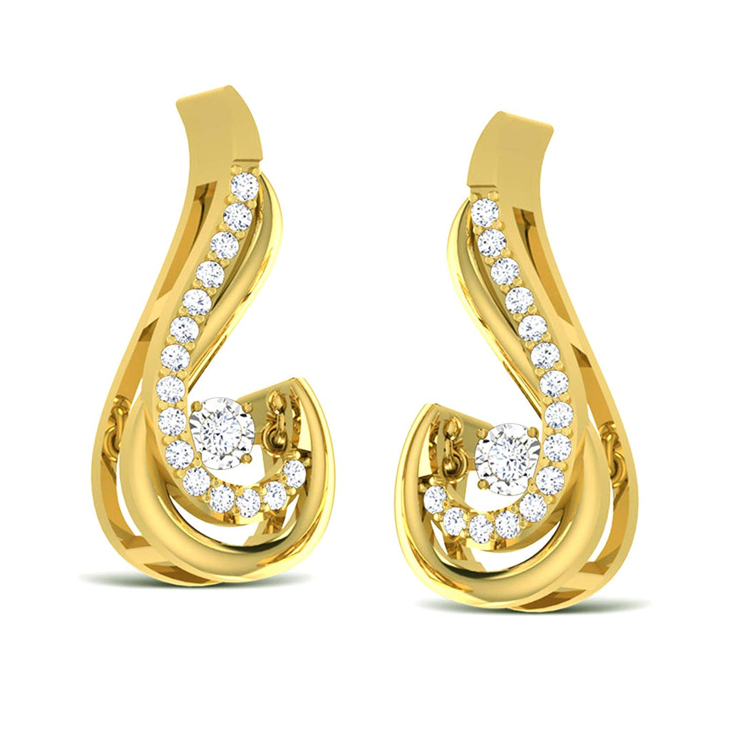 atjewels 0.25 TCW Round Cut 14K Yellow Gold Over .925 Silver Stud Earrings For Women's MOTHER'S DAY SPECIAL OFFER - atjewels.in