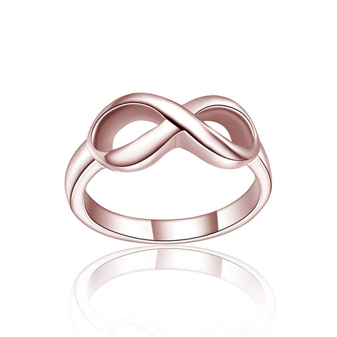 atjewels Women's Promise Band Ring with 18K Rose Gold Over .925 Sterling Silver MOTHER'S DAY SPECIAL OFFER - atjewels.in