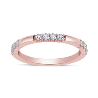 atjewels 18K Rose Gold Over 925 Sterling Silver Round White CZ Engagement Band Ring MOTHER'S DAY SPECIAL OFFER - atjewels.in