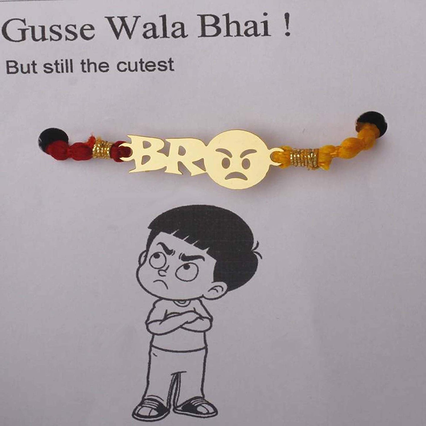 atjewels 14K Yellow Gold Over .925 Sterling Silver BRO Rakhi MOTHER'S DAY SPECIAL OFFER - atjewels.in