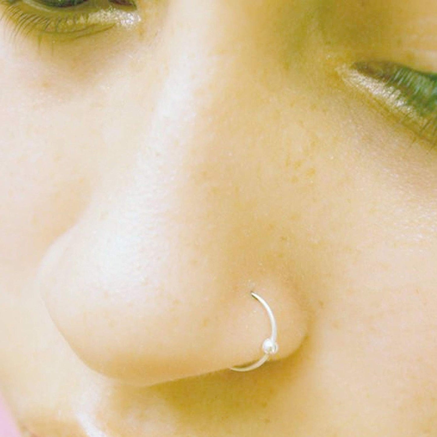 atjewels .925 Sterling Silver 12MM 2pcs Captive Bead Ring Ball Hoop Eyebrow Nose Lip Earrings Body Piercing MOTHER'S DAY SPECIAL OFFER - atjewels.in