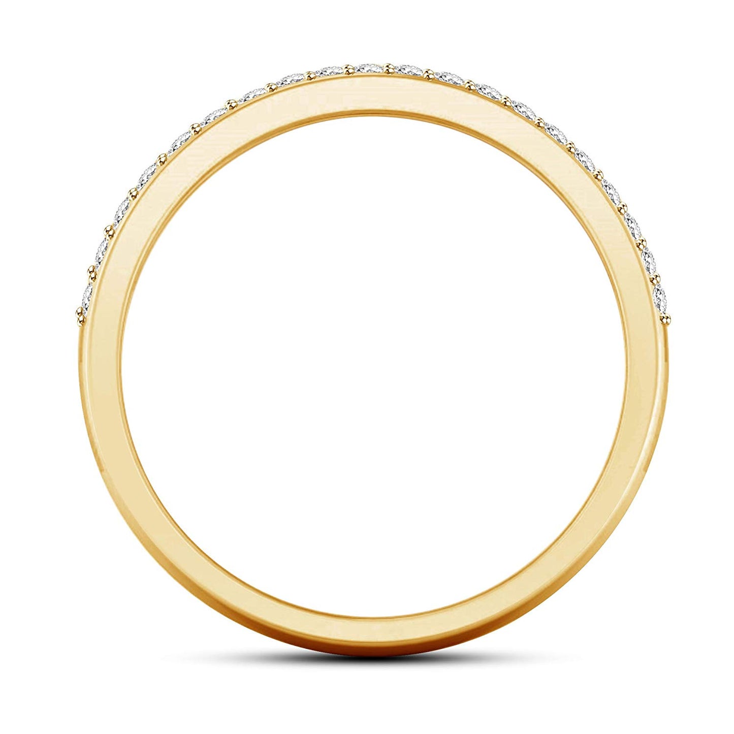 atjewels Round White Zirconia 14K Yellow Gold Over 925 Silver Sterling Engagement Ring MOTHER'S DAY SPECIAL OFFER - atjewels.in