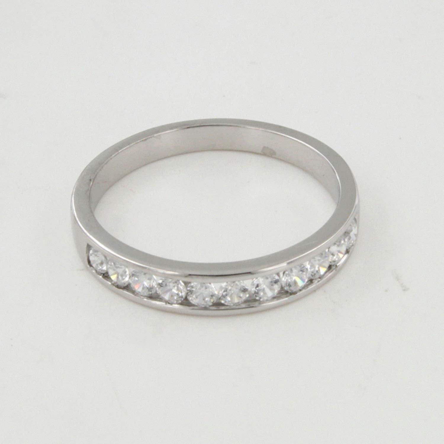 atjewels Princess & Round Cut White CZ Engagement Bridal Ring Set in 18K White Gold Over .925 Sterling Silver MOTHER'S DAY SPECIAL OFFER - atjewels.in