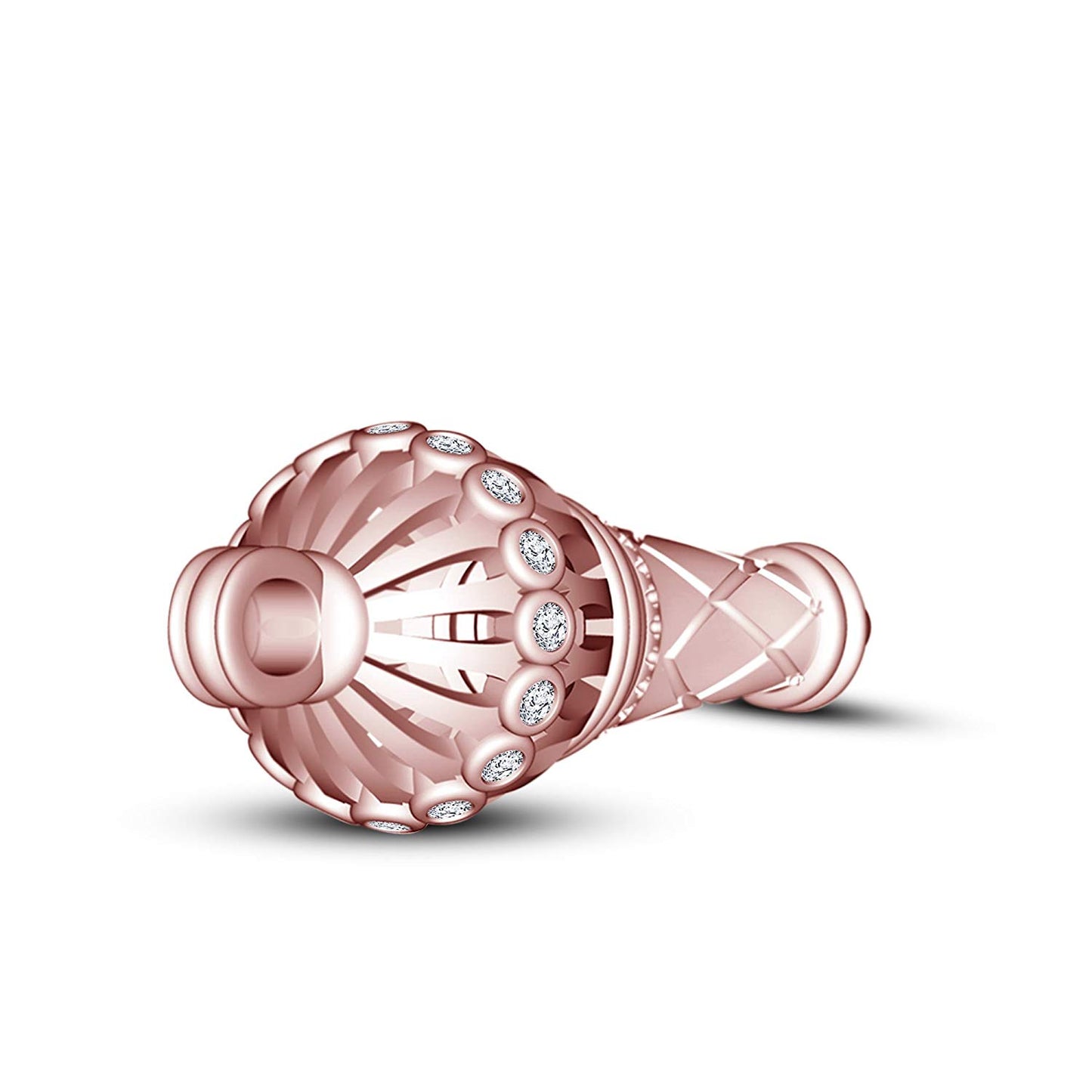 atjewels Bajrangi Bhaijan Style Hanuman Ji Ki Gadha Pendant 18k Rose Gold Finish .925 Silver For Men's MOTHER'S DAY SPECIAL OFFER - atjewels.in
