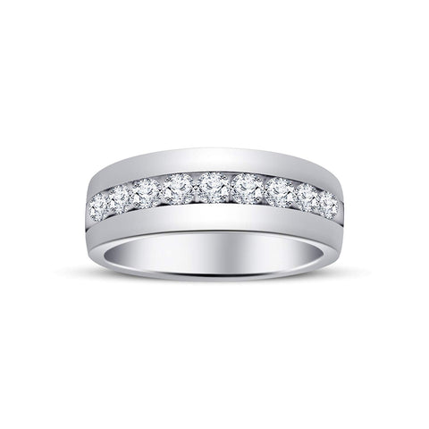 atjewels Round Cut White CZ .925 Sterling Silver Wedding Band Ring For Women's and Girl's For Diwali Special - atjewels.in