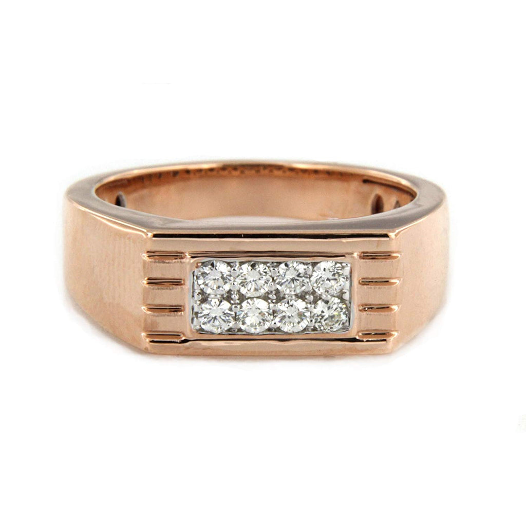 atjewels 18K Rose Gold Over .925 Sterling Round White CZ Wedding Band Ring MOTHER'S DAY SPECIAL OFFER - atjewels.in