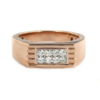 atjewels 18K Rose Gold Over .925 Sterling Round White CZ Wedding Band Ring MOTHER'S DAY SPECIAL OFFER - atjewels.in