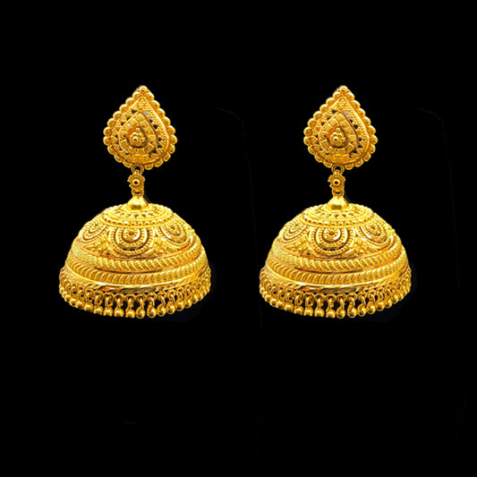 Magnificent Glam Meenakari 22K Gold Jhumkas