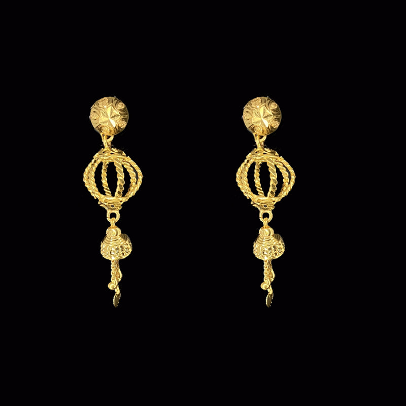Globe 22k Gold Chandelier Style  earrings