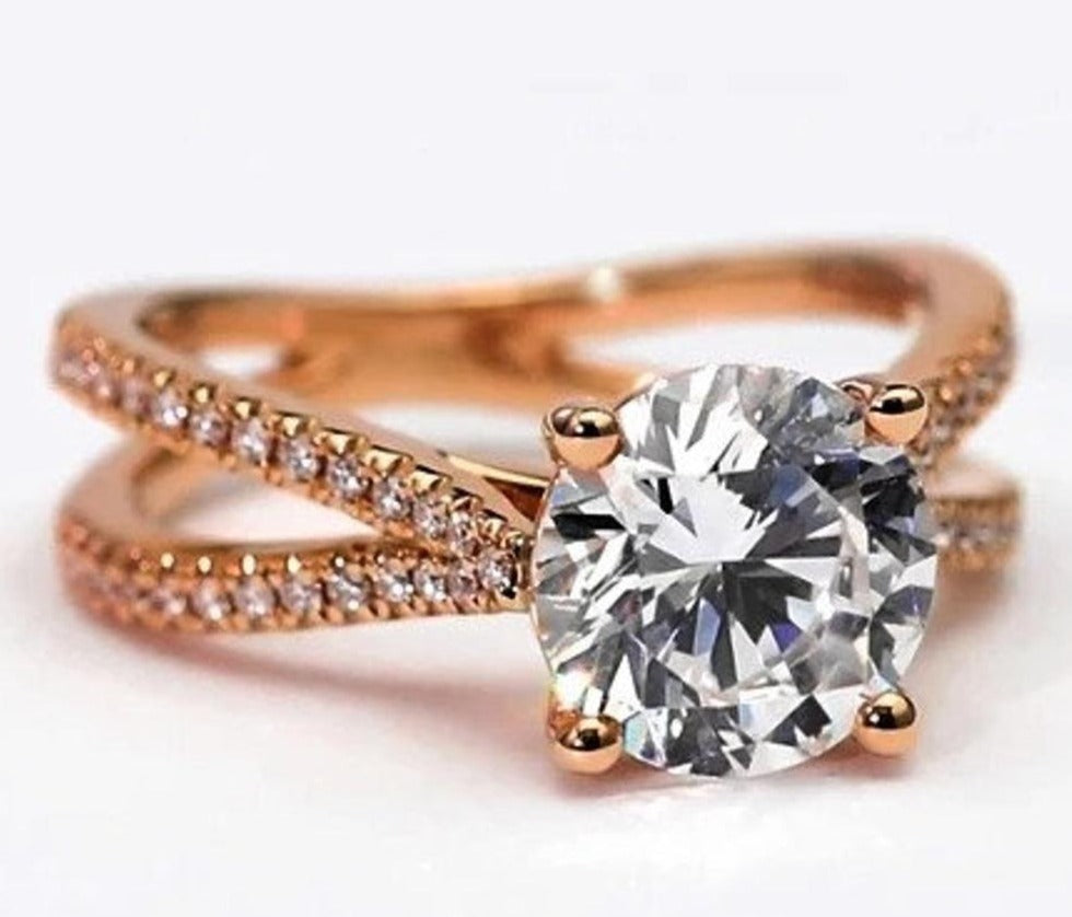 1 CT 925 Sterling Silver Round Cut Diamond Halo Anniversary Women Ring