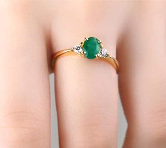 1 CT 925 Sterling Silver Emerald Cut Diamond Women Anniversary Ring - atjewels.in