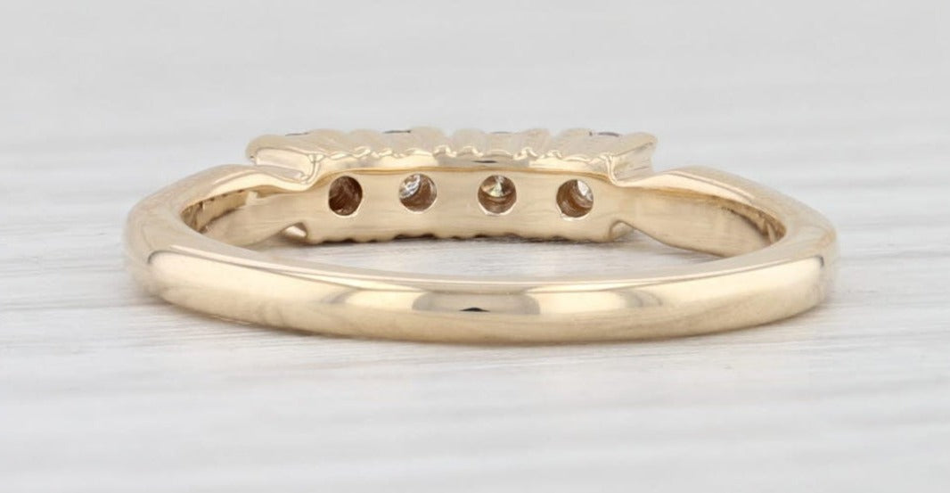 0.20 CT Round Cut Diamond 925 Sterling Silver Women Wedding Band Ring